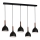 Candeeiro suspenso NOAK WOOD 5xE27/15W/230V preto/faia