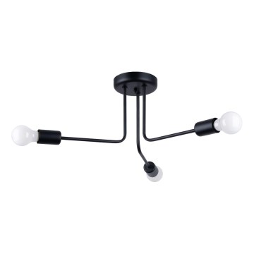Candeeiro suspenso NORAH 3xE27/15W/230V preto