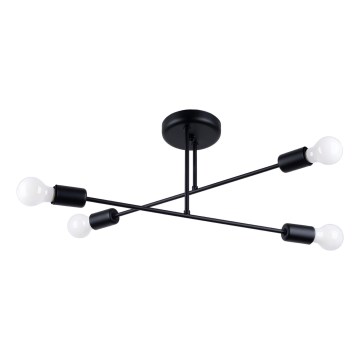 Candeeiro suspenso NORAH 4xE27/15W/230V preto