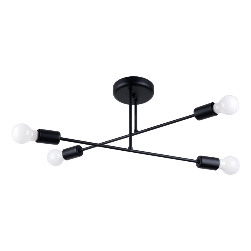 Candeeiro suspenso NORAH 4xE27/15W/230V preto