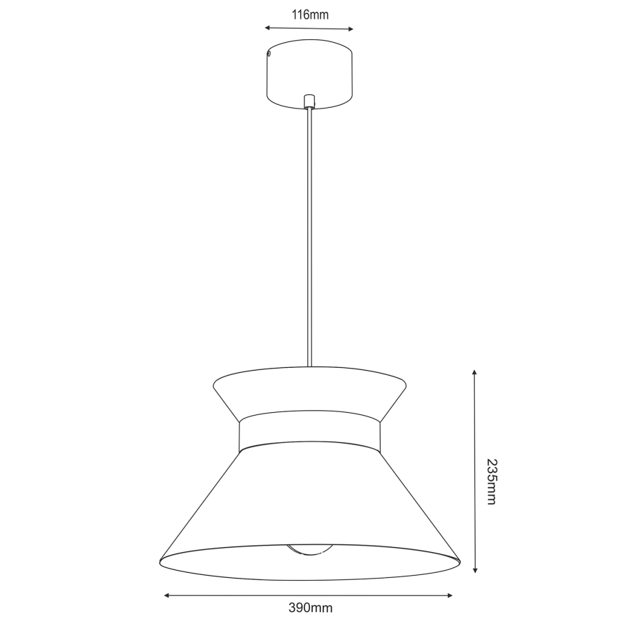 Candeeiro suspenso NORGE 1xE27/15W/230V bege/dourado