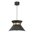 Candeeiro suspenso NORGE 1xE27/15W/230V preto/dourado