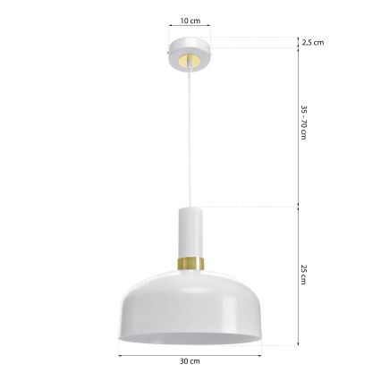 Candeeiro suspenso num fio MALMO 1xE27/60W/230V