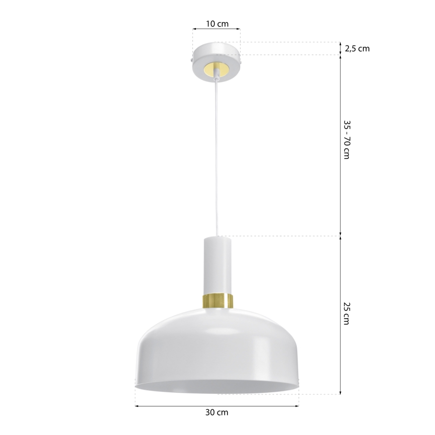 Candeeiro suspenso num fio MALMO 1xE27/60W/230V