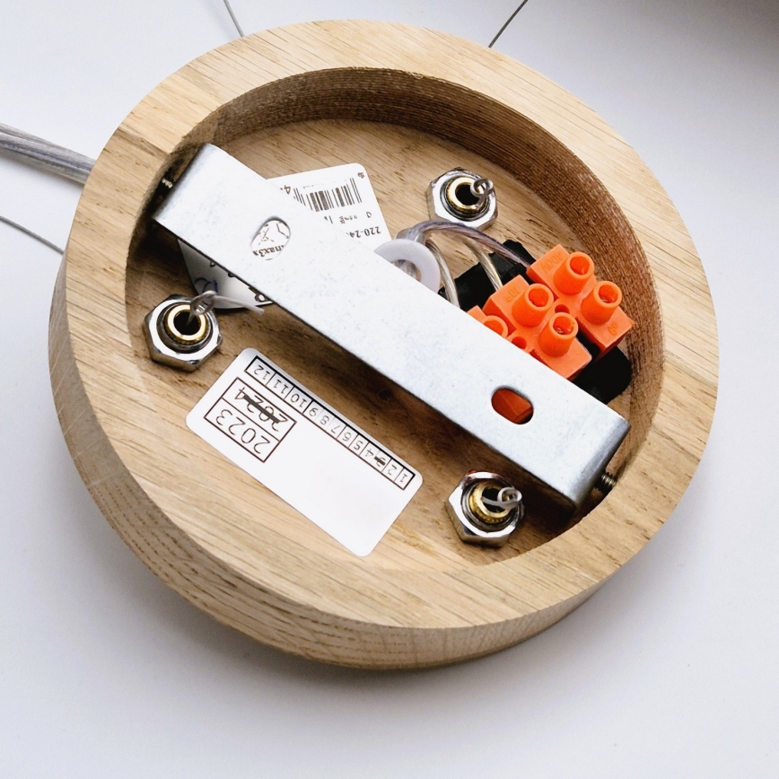Candeeiro suspenso OAK 3xE27/60W/230V carvalho ø 47,5 cm