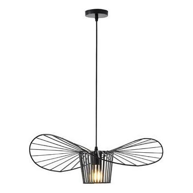 Candeeiro suspenso OGGI 1xE27/40W/230V diâmetro 60 cm preto