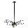 Candeeiro suspenso OGGI 1xE27/40W/230V diâmetro 60 cm preto
