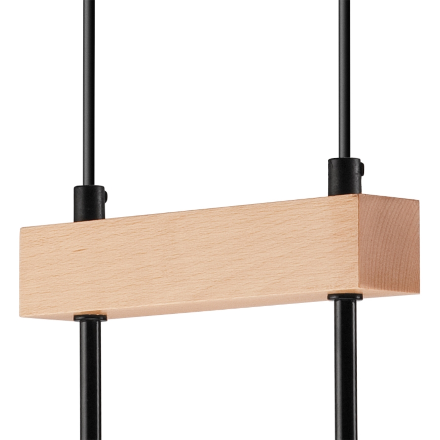 Candeeiro suspenso ORAZIO 2xE27/60W/230V faia