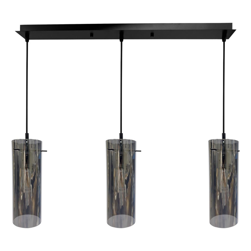 Candeeiro suspenso PADOVA 3xE27/15W/230V preto