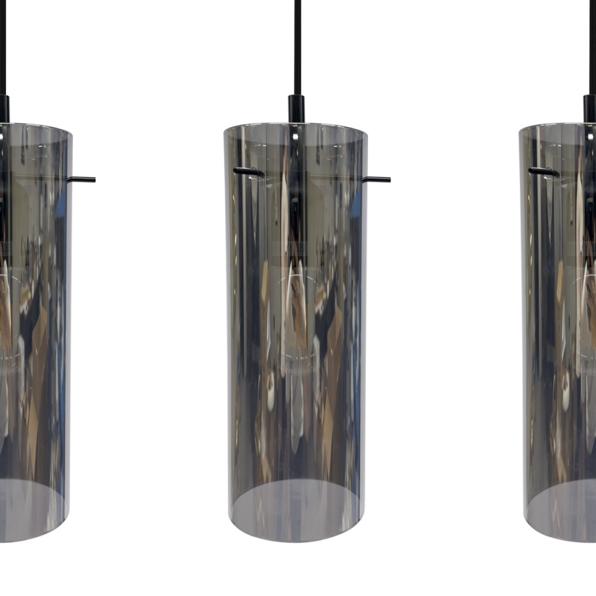Candeeiro suspenso PADOVA 3xE27/15W/230V preto