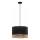 Candeeiro suspenso PAGLIA 1xE27/15W/230V preto/vime