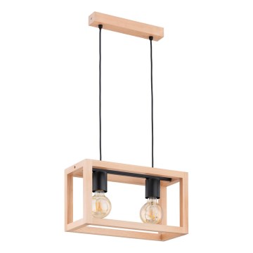 Candeeiro suspenso PAKO 2xE27/15W/230V bege