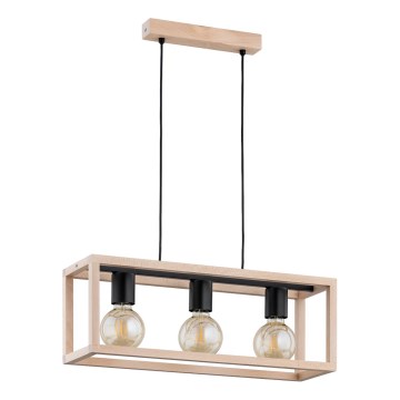 Candeeiro suspenso PAKO 3xE27/15W/230V bege