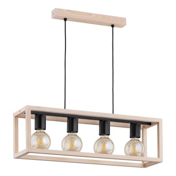 Candeeiro suspenso PAKO 4xE27/15W/230V bege
