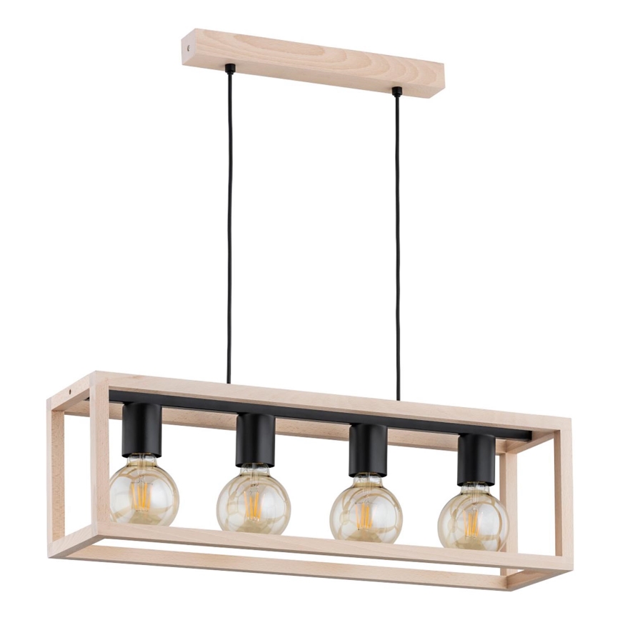 Candeeiro suspenso PAKO 4xE27/15W/230V bege