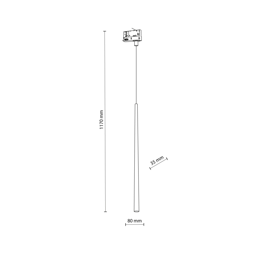 Candeeiro suspenso para sistema de carril trifásico PIANO 1xG9/8W/230V dourado/preto