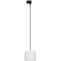 Candeeiro suspenso para sistema de carril trifásico TRACER 1xE27/15W/230V diâmetro 20 cm preto/branco