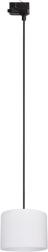 Candeeiro suspenso para sistema de carril trifásico TRACER 1xE27/15W/230V diâmetro 20 cm preto/branco