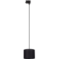 Candeeiro suspenso para sistema de carril trifásico TRACER 1xE27/15W/230V diâmetro 20 cm preto