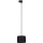 Candeeiro suspenso para sistema de carril trifásico TRACER 1xE27/15W/230V diâmetro 20 cm preto