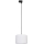 Candeeiro suspenso para sistema de carril trifásico TRACER 1xE27/15W/230V diâmetro 30 cm preto/branco