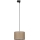 Candeeiro suspenso para sistema de carril trifásico TRACER 1xE27/15W/230V diâmetro 30 cm preto/castanho