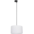 Candeeiro suspenso para sistema de carril trifásico TRACER 1xE27/15W/230V diâmetro 38 cm preto/branco