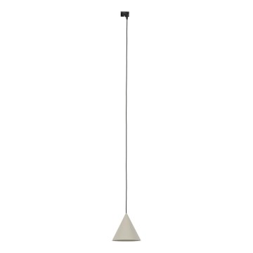 Candeeiro suspenso para sistema de carris monofásico CONO 1xE27/15W/230V preto/bege