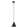 Candeeiro suspenso para sistema de carris monofásico CONO 1xE27/15W/230V preto