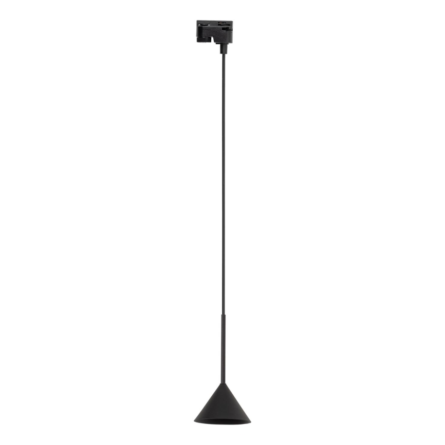Candeeiro suspenso para sistema de carris monofásico CONO MINI 1xGU10/10W/230V preto