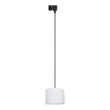 Candeeiro suspenso para sistema de carris monofásico TRACER 1xE27/15W/230V diâmetro 20 cm preto/branco