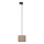 Candeeiro suspenso para sistema de carris monofásico TRACER 1xE27/15W/230V diâmetro 20 cm preto/castanho