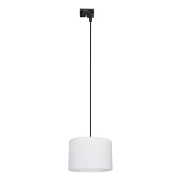 Candeeiro suspenso para sistema de carris monofásico TRACER 1xE27/15W/230V diâmetro 30 cm preto/branco