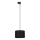 Candeeiro suspenso para sistema de carris monofásico TRACER 1xE27/15W/230V diâmetro 30 cm preto