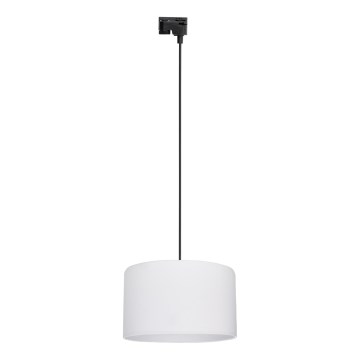 Candeeiro suspenso para sistema de carris monofásico TRACER 1xE27/15W/230V diâmetro 38 cm preto/branco