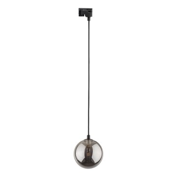 Candeeiro suspenso para sistema de carris monofásico TRACER 1xG9/8W/230V preto/fumado preto