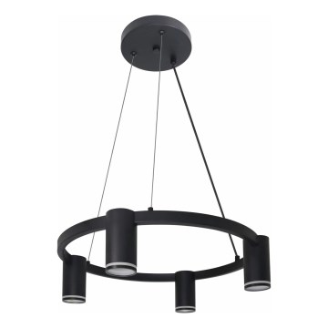 Candeeiro suspenso PARIS 4xGU10/12W/230V preto