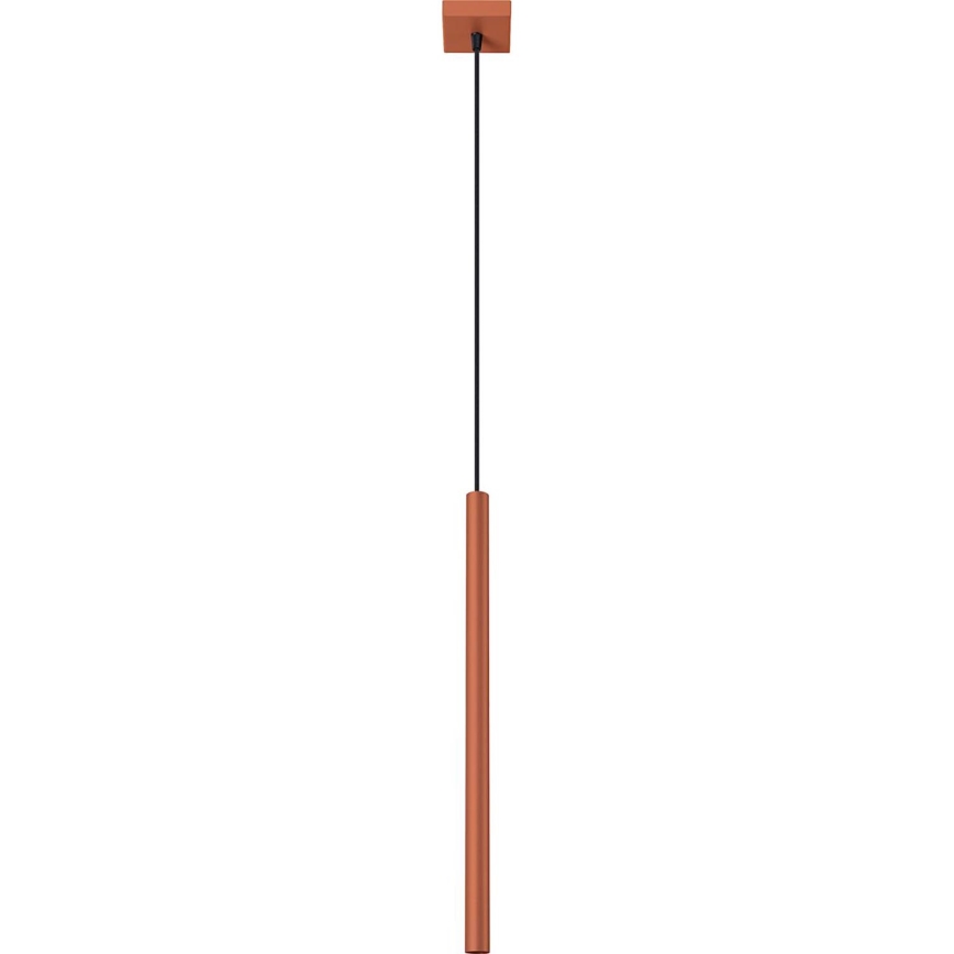 Candeeiro suspenso PASTELO 1xG9/8W/230V vermelho