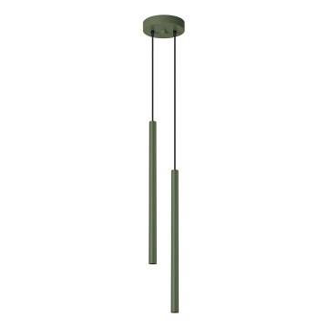 Candeeiro suspenso PASTELO 2xG9/8W/230V verde