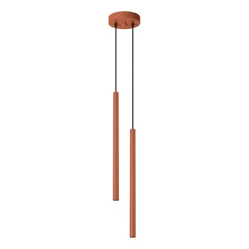 Candeeiro suspenso PASTELO 2xG9/8W/230V vermelho