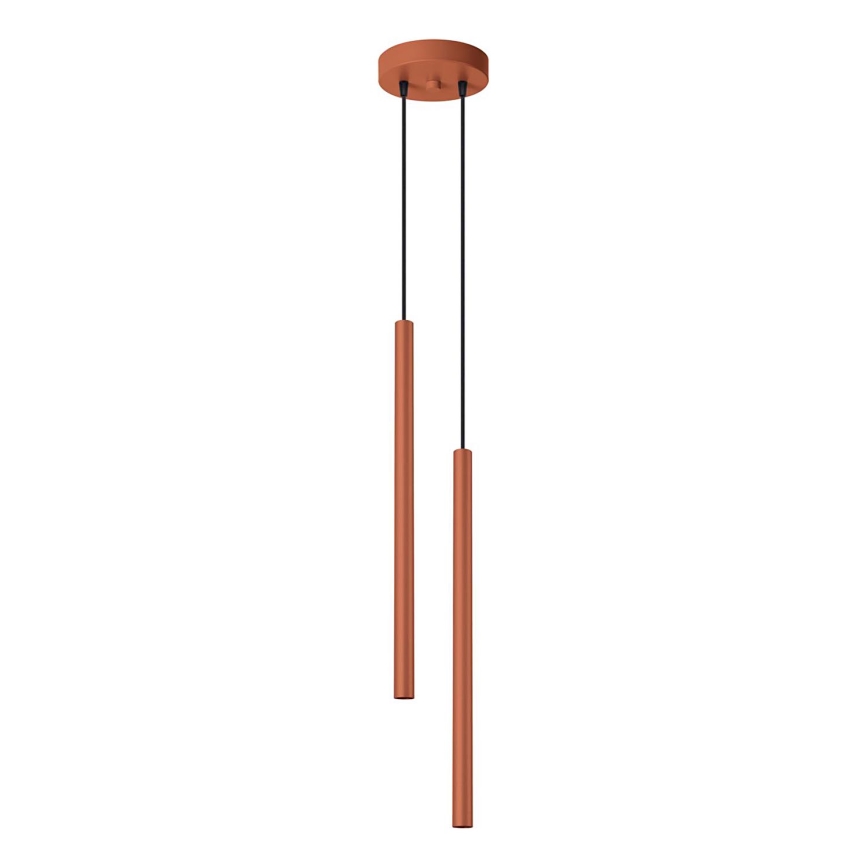 Candeeiro suspenso PASTELO 2xG9/8W/230V vermelho