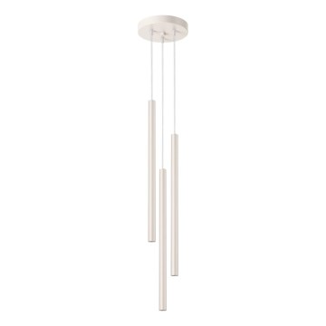 Candeeiro suspenso PASTELO 3xG9/8W/230V creme