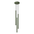Candeeiro suspenso PASTELO 3xG9/8W/230V verde