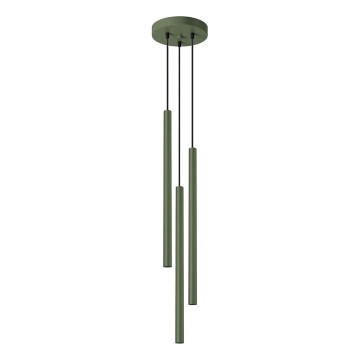Candeeiro suspenso PASTELO 3xG9/8W/230V verde
