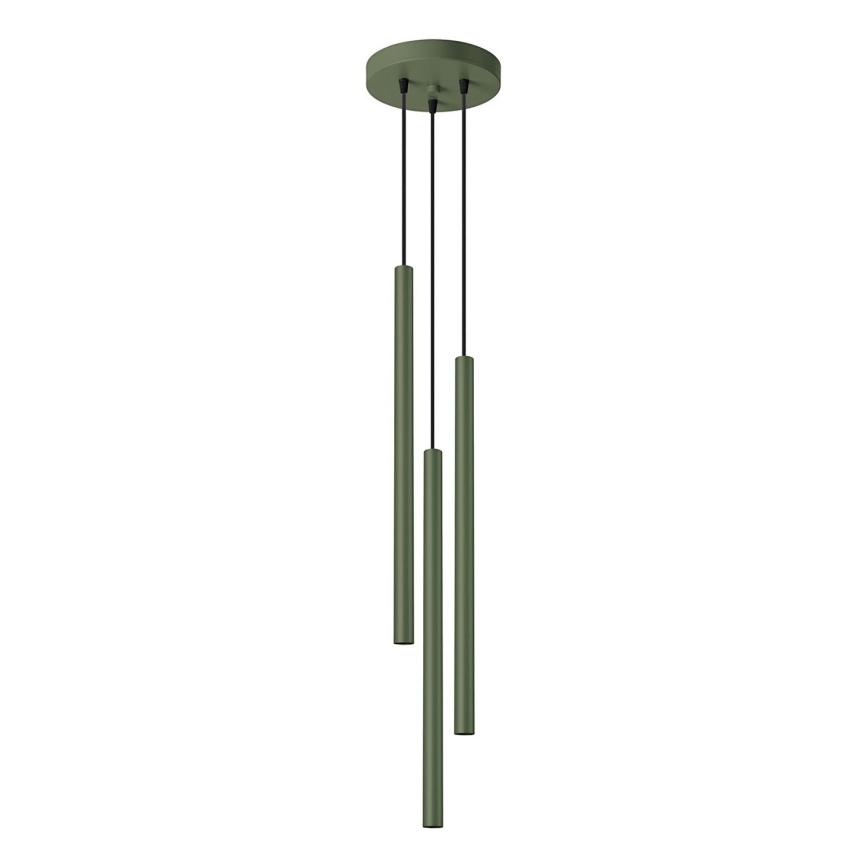 Candeeiro suspenso PASTELO 3xG9/8W/230V verde
