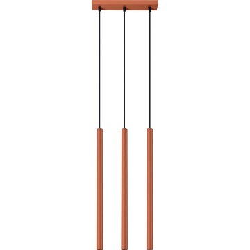 Candeeiro suspenso PASTELO 3xG9/8W/230V vermelho