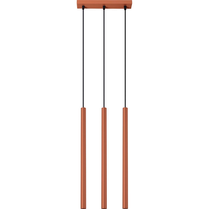 Candeeiro suspenso PASTELO 3xG9/8W/230V vermelho