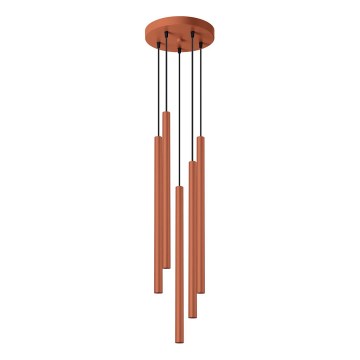 Candeeiro suspenso PASTELO 5xG9/8W/230V vermelho