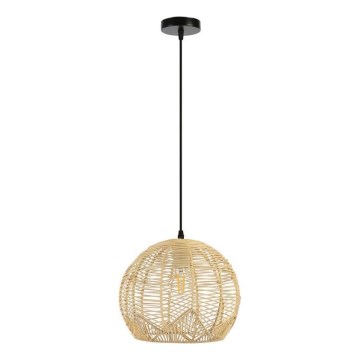 Candeeiro suspenso PELO 1xE27/40W/230V diâmetro 30 cm vime