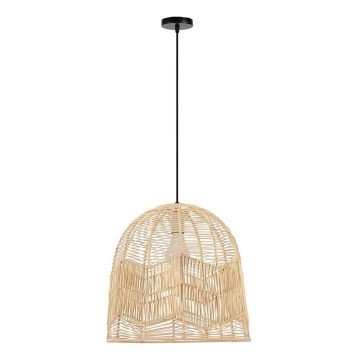 Candeeiro suspenso PELO 1xE27/40W/230V diâmetro 50 cm vime